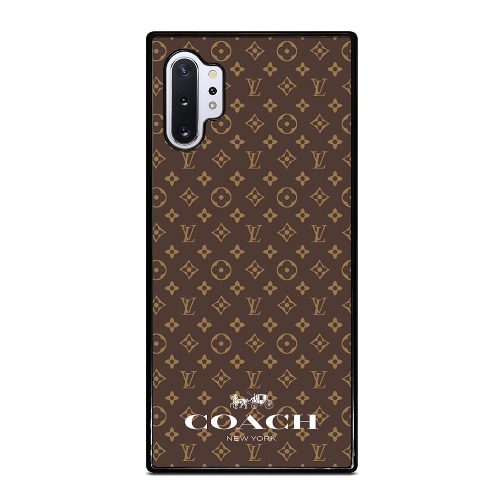 COACH NEW YORK PATTERN BROWN Samsung Galaxy Note 10 Plus Case Cover