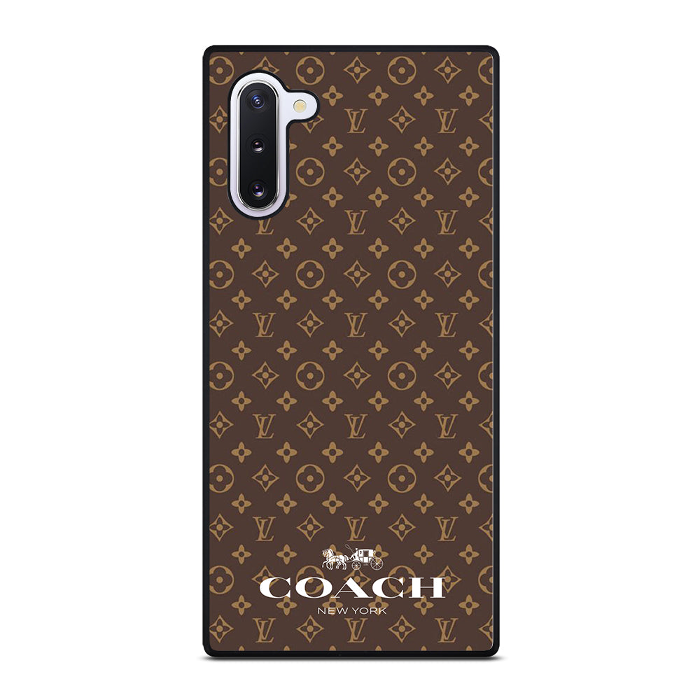 COACH NEW YORK PATTERN BROWN Samsung Galaxy Note 10 Case Cover