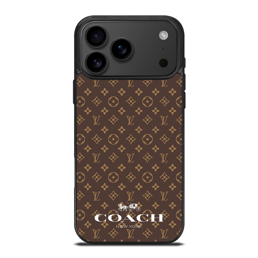 COACH NEW YORK PATTERN BROWN iPhone 17 Pro Max Case Cover