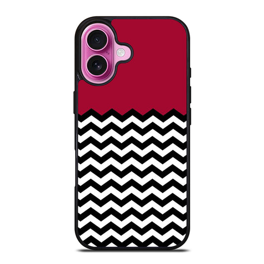 COLORBLOCK DARK RED CHEVRON 1 iPhone 16 Plus Case Cover