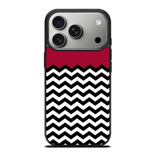 COLORBLOCK DARK RED CHEVRON 1 iPhone 17 Pro Case Cover