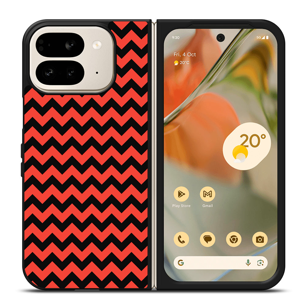 COLORBLOCK DARK RED CHEVRON 2 Google Pixel 9 Pro Fold Case Cover