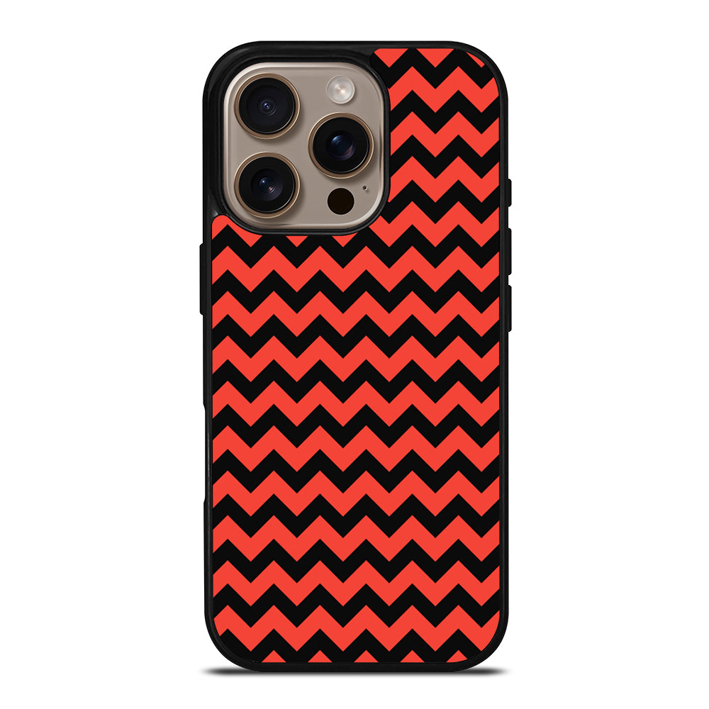 COLORBLOCK DARK RED CHEVRON 2 iPhone 16 Pro Case Cover