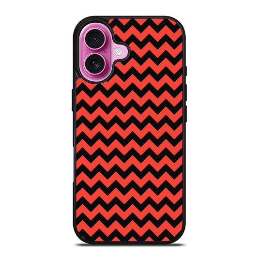 COLORBLOCK DARK RED CHEVRON 2 iPhone 16 Plus Case Cover