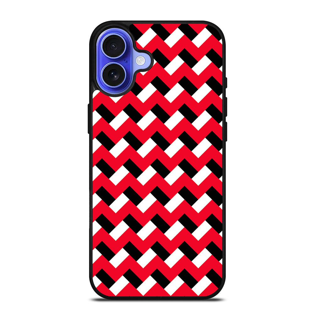 COLORBLOCK DARK RED CHEVRON 3 iPhone 16 Case Cover