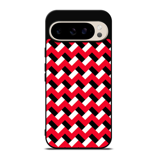 COLORBLOCK DARK RED CHEVRON 3 Google Pixel 9 Pro Case Cover