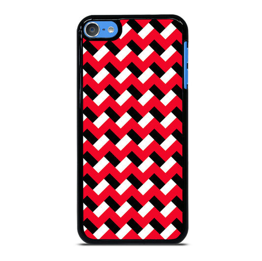 COLORBLOCK DARK RED CHEVRON 3 iPod Touch 7 Case Cover