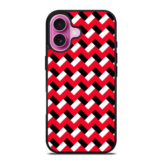 COLORBLOCK DARK RED CHEVRON 3 iPhone 16 Plus Case Cover