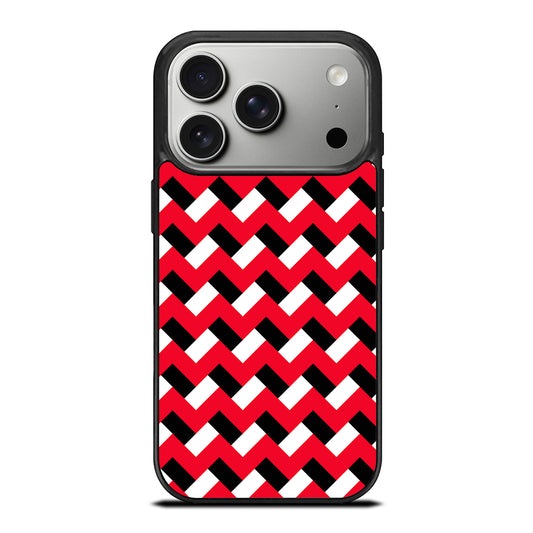 COLORBLOCK DARK RED CHEVRON 3 iPhone 17 Pro Case Cover