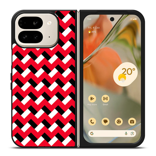 COLORBLOCK DARK RED CHEVRON 3 Google Pixel 9 Pro Fold Case Cover