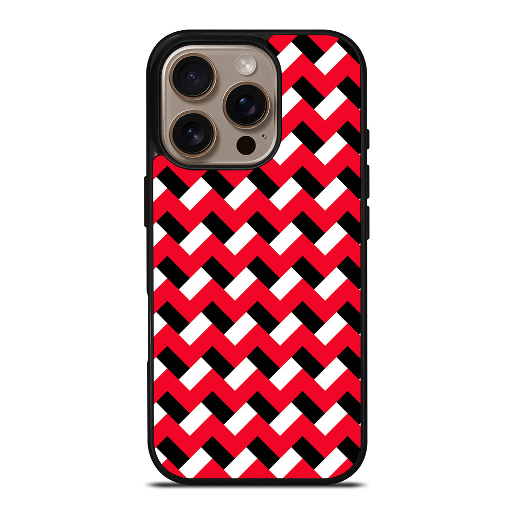 COLORBLOCK DARK RED CHEVRON 3 iPhone 16 Pro Case Cover