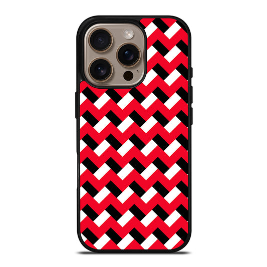 COLORBLOCK DARK RED CHEVRON 3 iPhone 16 Pro Case Cover
