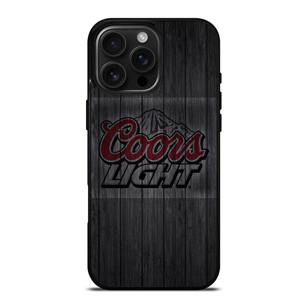 COORS LIGHT BEER WOODEN LOGO iPhone 16 Pro Max Case Cover