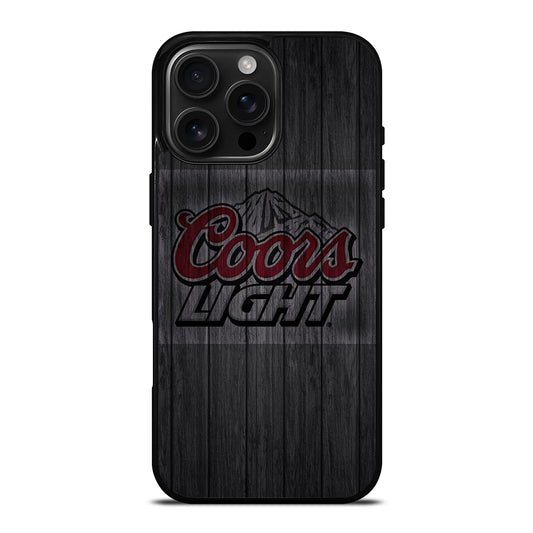 COORS LIGHT BEER WOODEN LOGO iPhone 16 Pro Max Case Cover