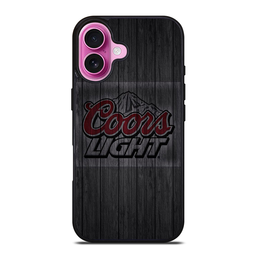 COORS LIGHT BEER WOODEN LOGO iPhone 16 Plus Case Cover