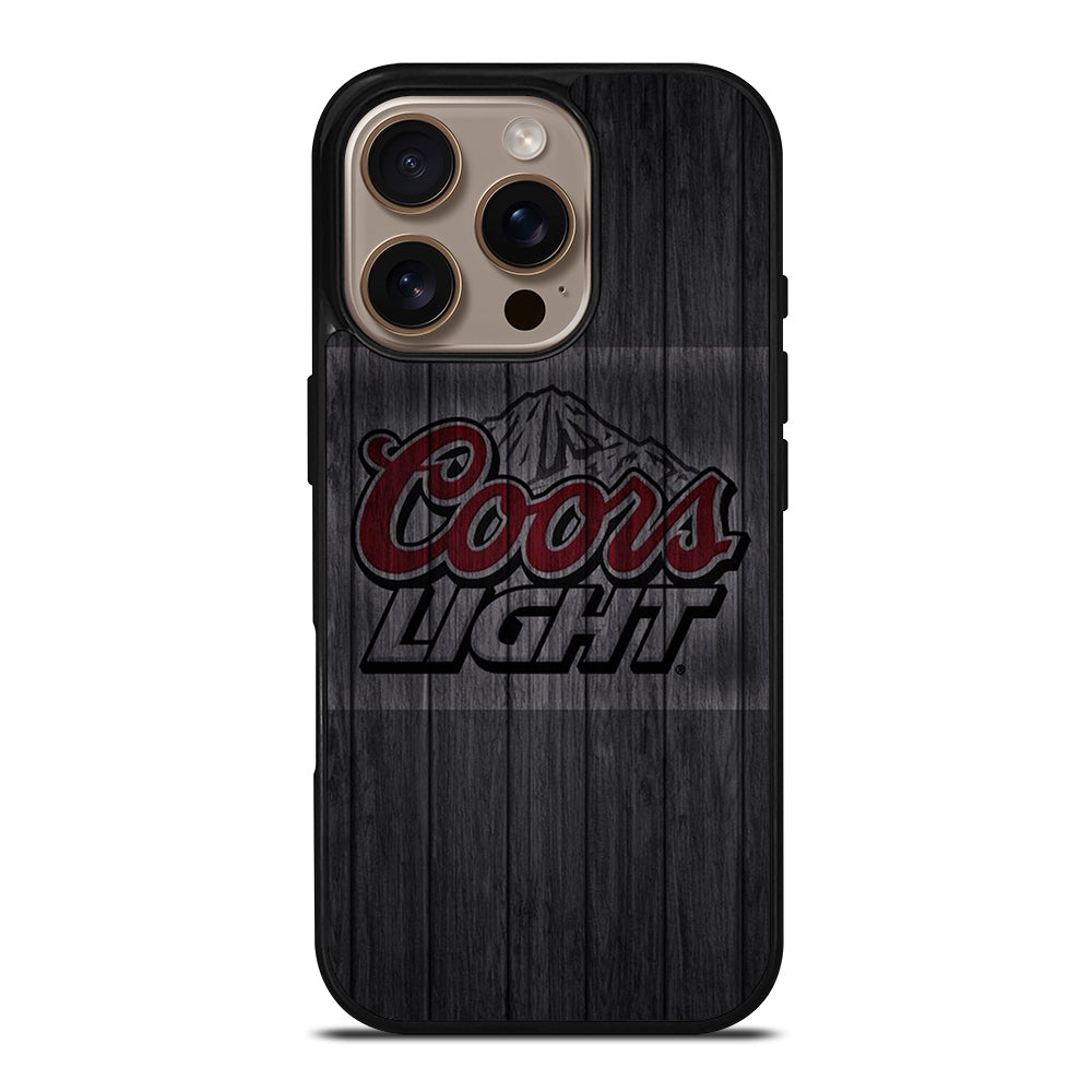 COORS LIGHT BEER WOODEN LOGO iPhone 16 Pro Case Cover