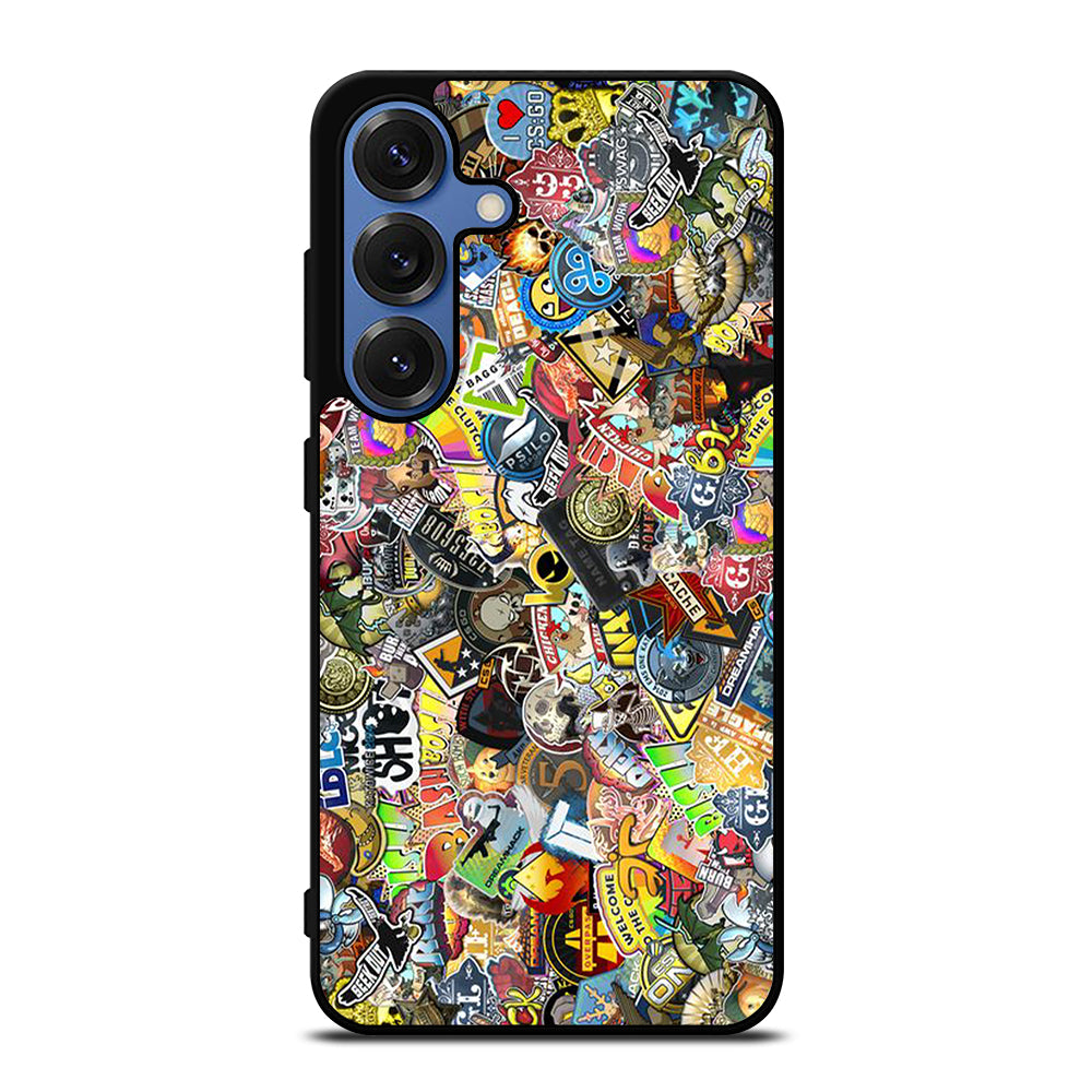 CSGO STICKER BOMB COLLAGE Samsung Galaxy S25 Case Cover