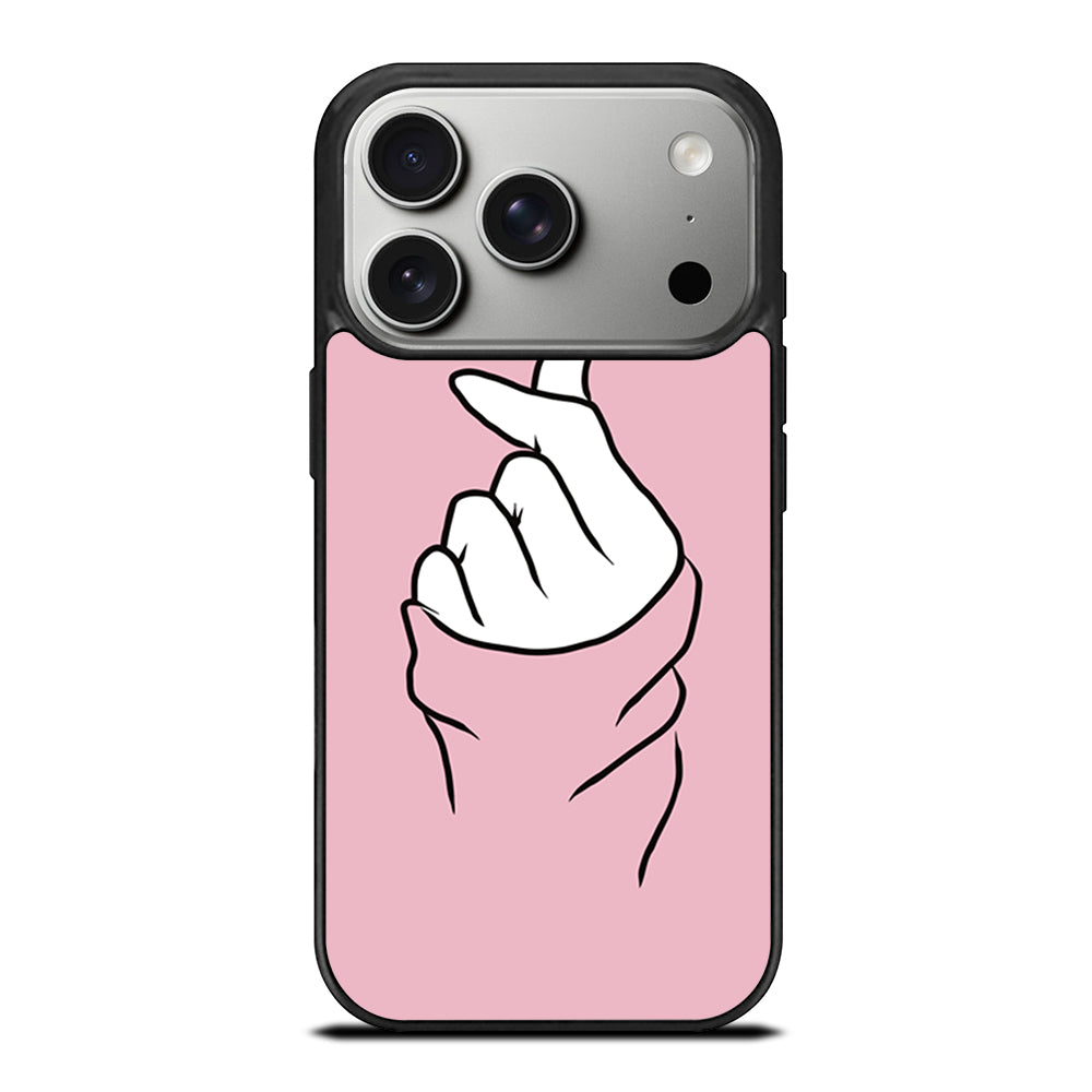 CUTE HEART FINGER 1 iPhone 17 Pro Case Cover