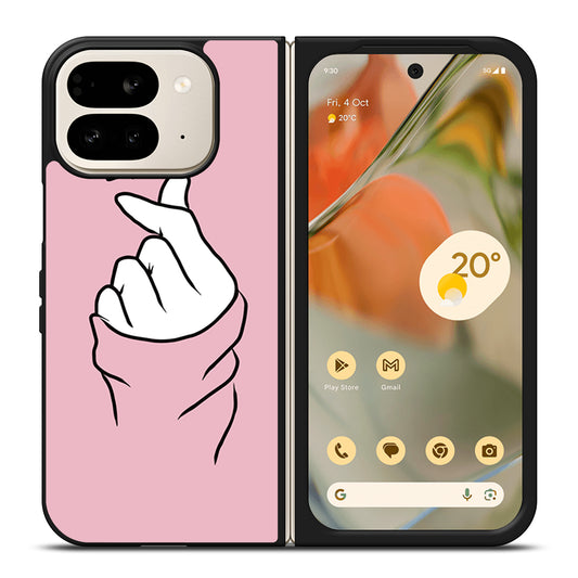 CUTE HEART FINGER 1 Google Pixel 9 Pro Fold Case Cover
