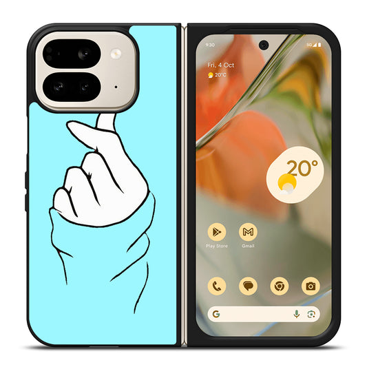 CUTE HEART FINGER 2 Google Pixel 9 Pro Fold Case Cover