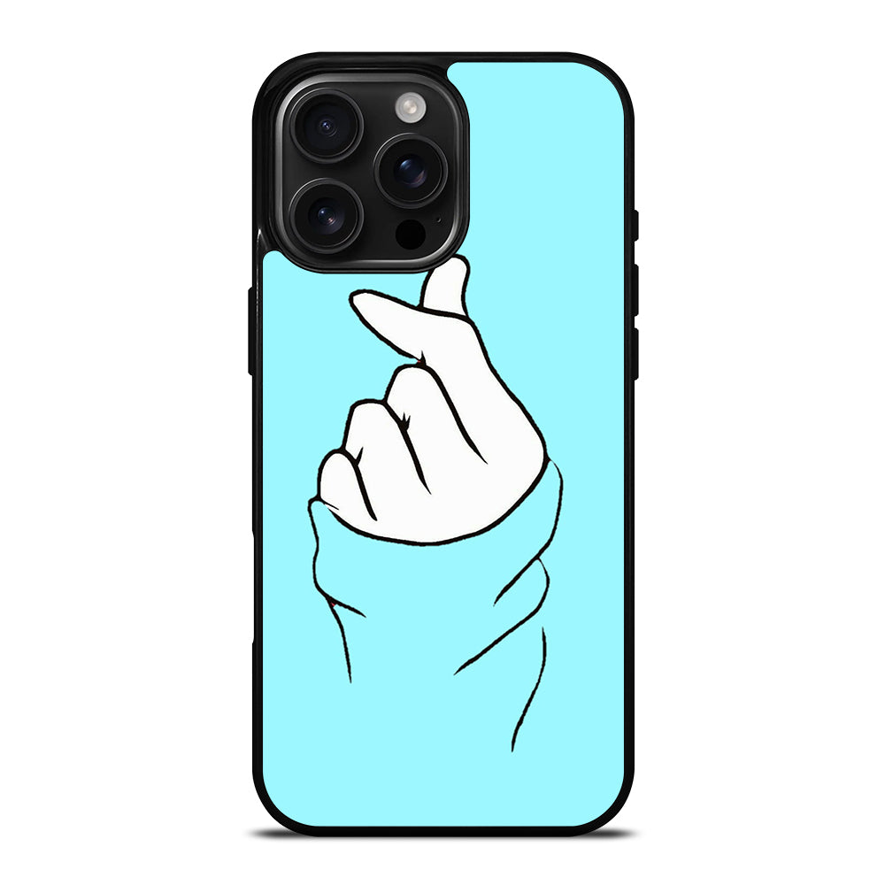 CUTE HEART FINGER 2 iPhone 16 Pro Max Case Cover