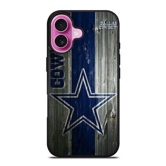 DALLAS COWBOYS WOODEN LOGO iPhone 16 Plus Case Cover