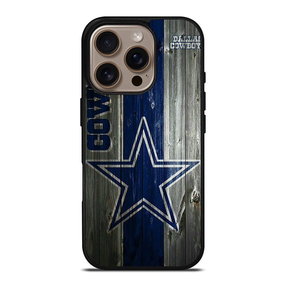 DALLAS COWBOYS WOODEN LOGO iPhone 16 Pro Case Cover