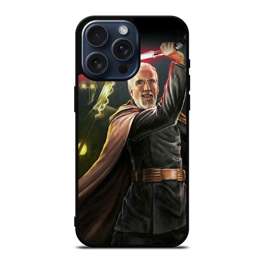 DARTH TYRANUS COUNT DOOKU STAR WARS 3 iPhone 15 Pro Max Case Cover