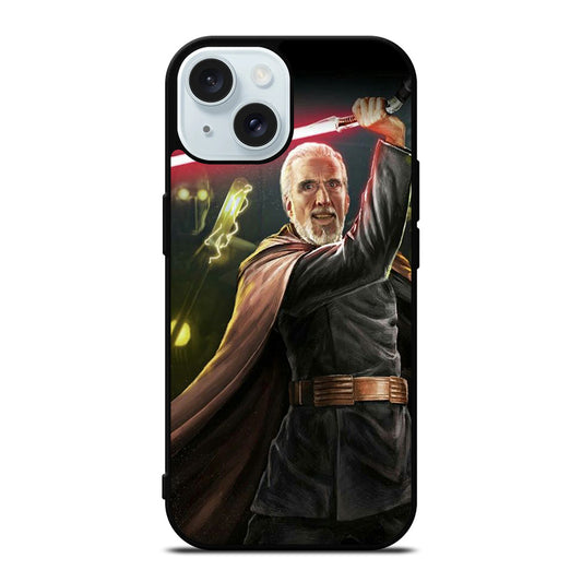DARTH TYRANUS COUNT DOOKU STAR WARS 3 iPhone 15 Case Cover