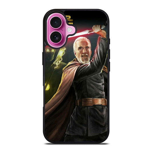 DARTH TYRANUS COUNT DOOKU STAR WARS 3 iPhone 16 Plus Case Cover