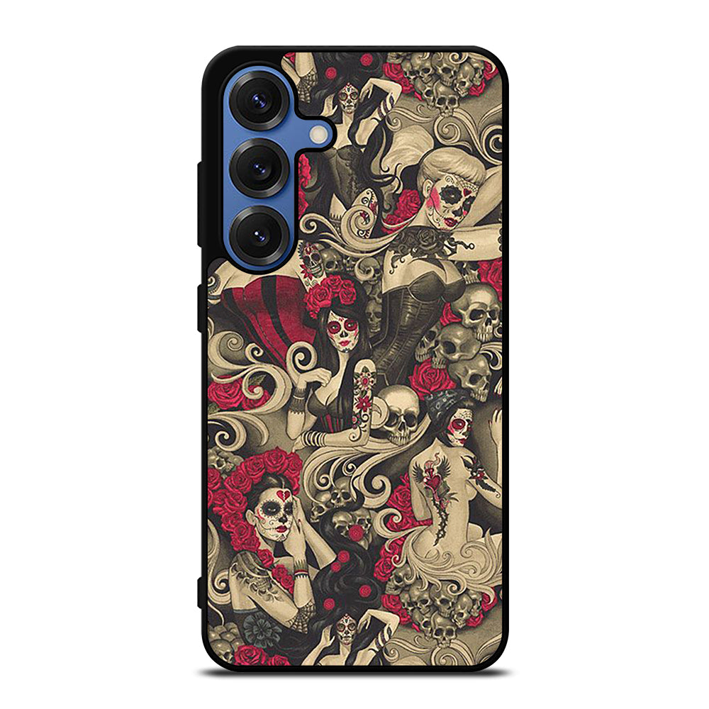 DAY OF THE DEAD SKULL ART Samsung Galaxy S25 Case Cover