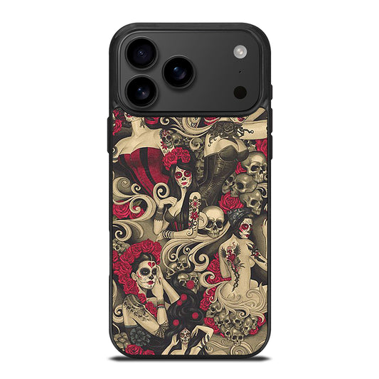DAY OF THE DEAD SKULL ART iPhone 17 Pro Max Case Cover