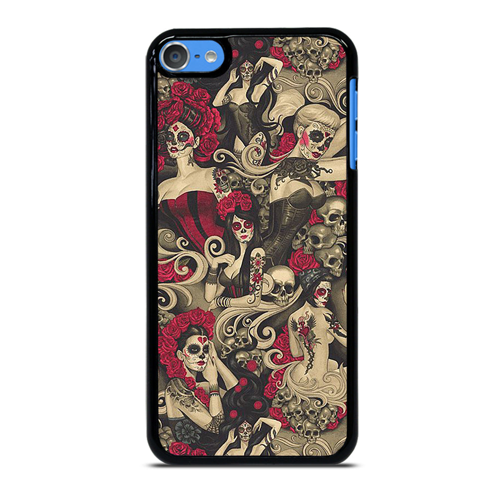 DAY OF THE DEAD SKULL ART iPod Touch 7 Case Cover