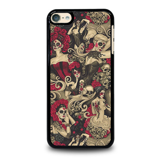 DAY OF THE DEAD SKULL ART iPod Touch 6 Case Cover