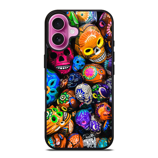 DAY OF THE DEAD SKULL PATTERN iPhone 16 Plus Case Cover