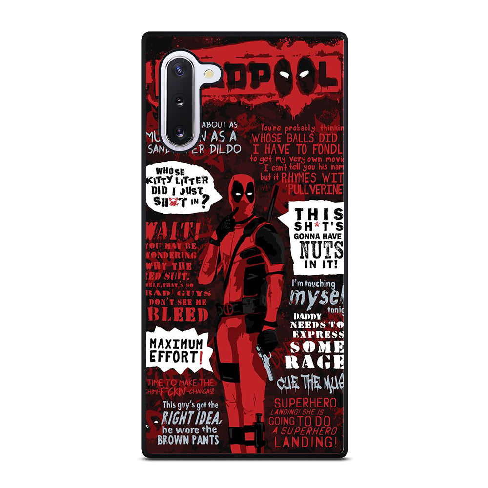 DEADPOOL QUOTE Samsung Galaxy Note 10 Case Cover