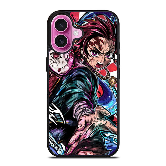 DEMON SLAYER TANJIRO KAMADO ART iPhone 16 Plus Case Cover