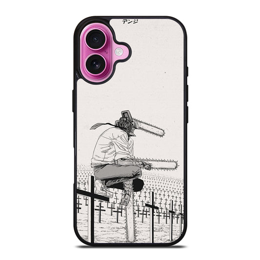 DENJI CHAINSAW MANGA iPhone 16 Plus Case Cover