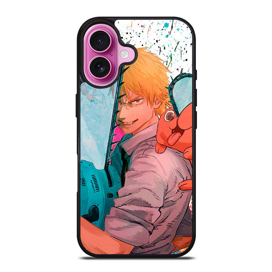 DENJI CHAINSAW MAN ART iPhone 16 Plus Case Cover