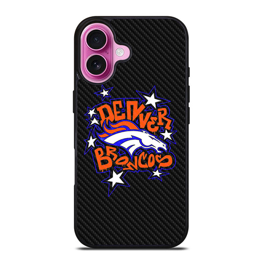 DENVER BRONCOS CARBON LOGO iPhone 16 Plus Case Cover
