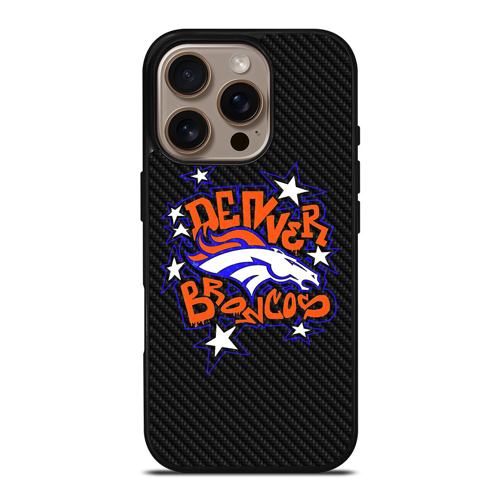 DENVER BRONCOS CARBON LOGO iPhone 16 Pro Case Cover