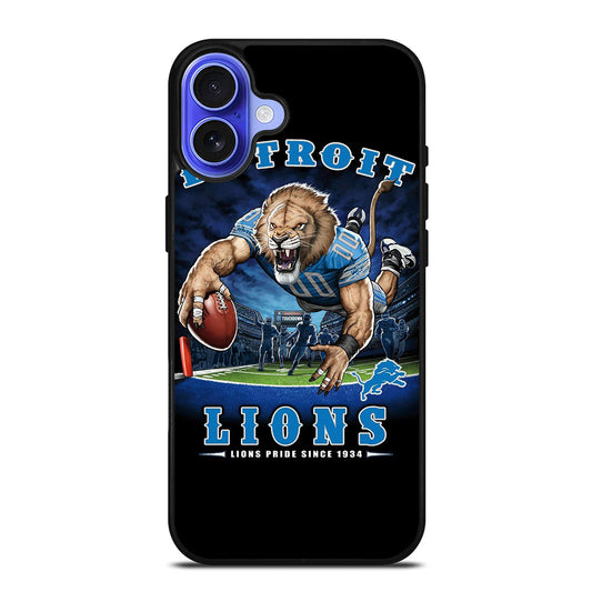 DETROIT LIONS MASCOT iPhone 16 Case Cover