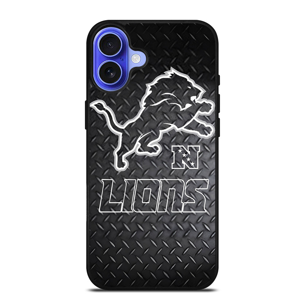 DETROIT LIONS METAL SYMBOL iPhone 16 Case Cover