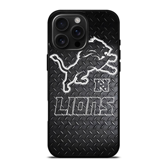 DETROIT LIONS METAL SYMBOL iPhone 16 Pro Max Case Cover