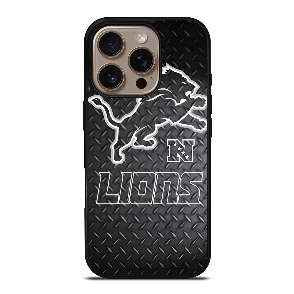 DETROIT LIONS METAL SYMBOL iPhone 16 Pro Case Cover