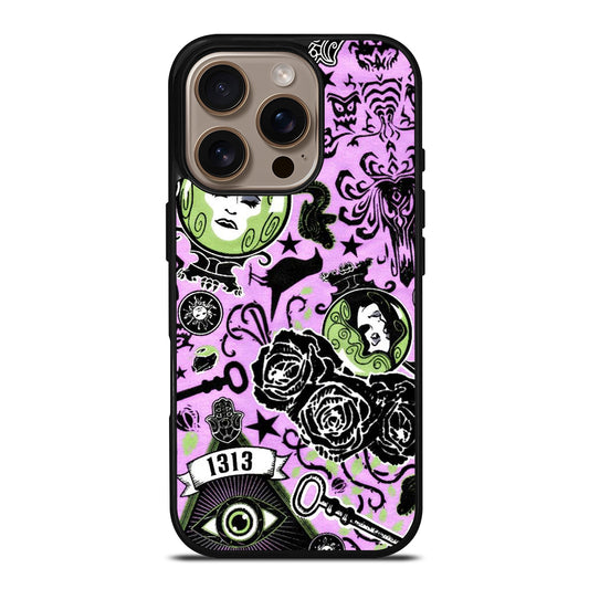 DISNEY HAUNTED MANSION PATTERN ART 2 iPhone 16 Pro Case Cover