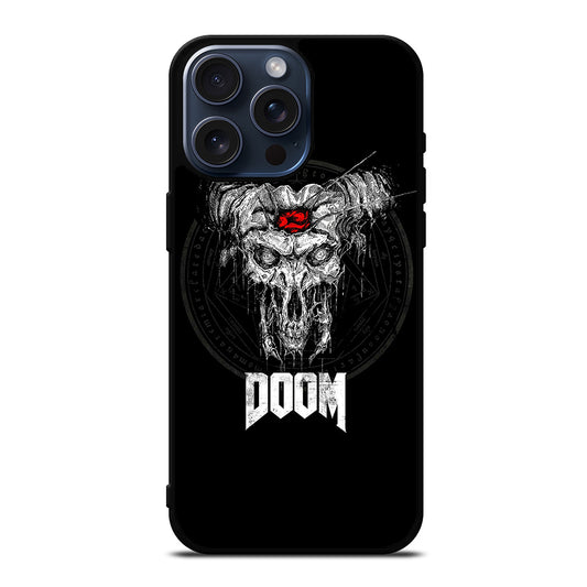 DOOM ETERNAL GAMES LOGO BLACK iPhone 15 Pro Max Case Cover