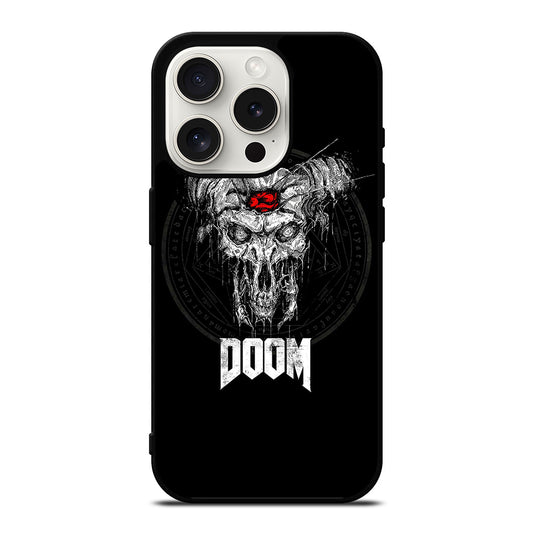 DOOM ETERNAL GAMES LOGO BLACK iPhone 15 Pro Case Cover