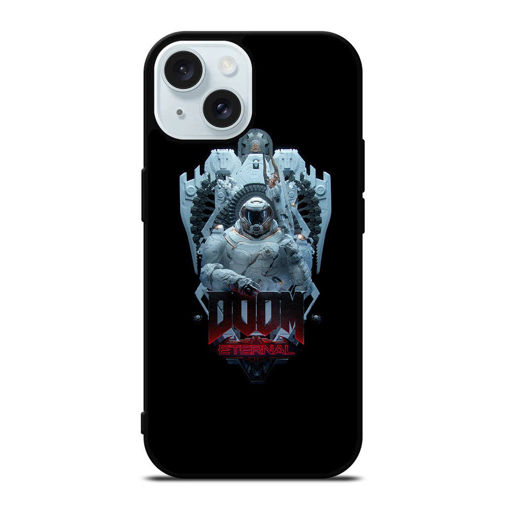 DOOM ETERNAL GAMES LOGO BLACK 2 iPhone 15 Case Cover