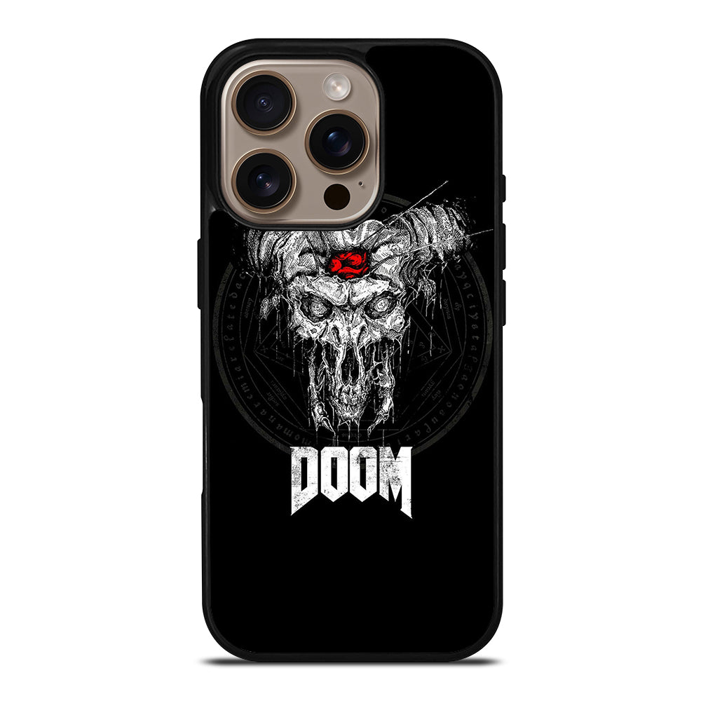 DOOM ETERNAL GAMES LOGO BLACK iPhone 16 Pro Case Cover